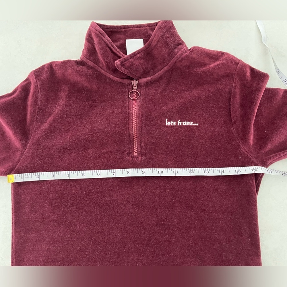 Urban Outfitters-ietsfrans/ Sweatshirt mini dress/ Quarter zip/ Size US M - Picture 12 of 12